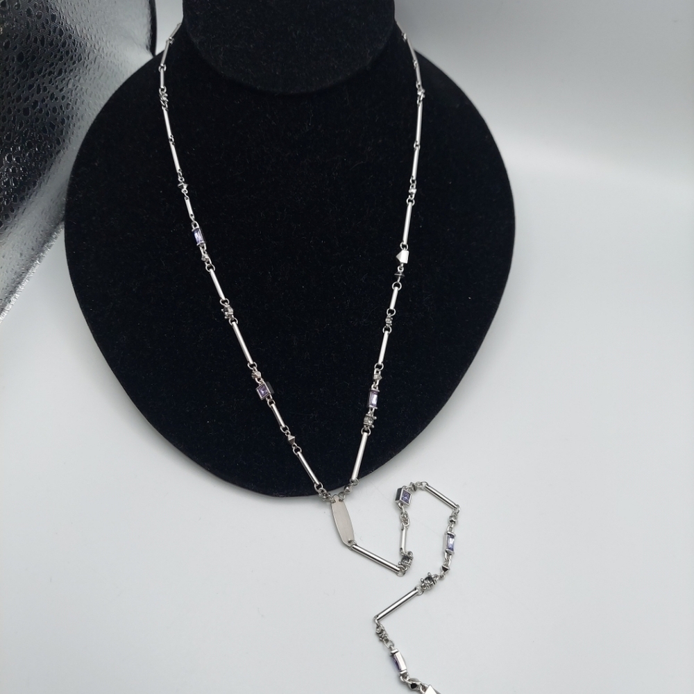 Kendra Scott Silver Necklace with Purple Accents - Picture 11 of 16